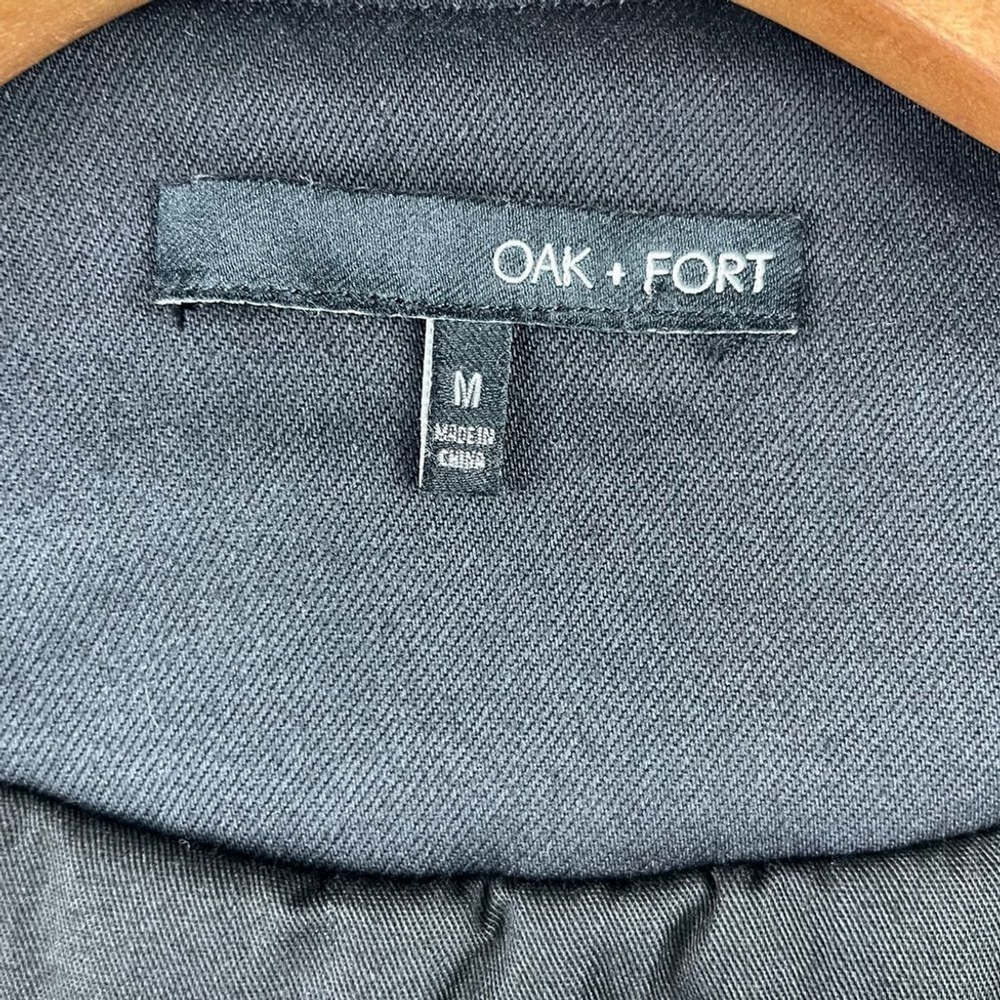 OAK + Fort Black Cotton Padded Zip Jacket w/ Horizontal Stitch Size M - Picture 4 of 7